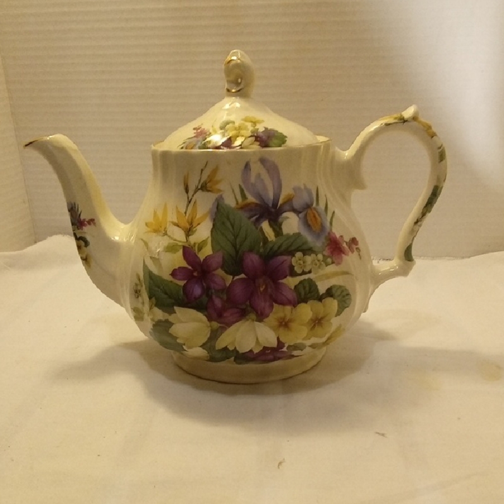 Windsor Porcelain Teapot with Floral Accents